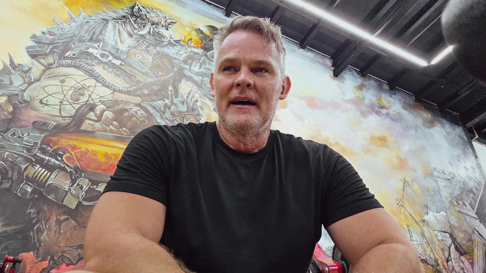 Martin resting between sets during strength training after 40