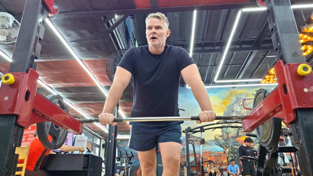 Resting between deadlift sets during a strength workout after 50